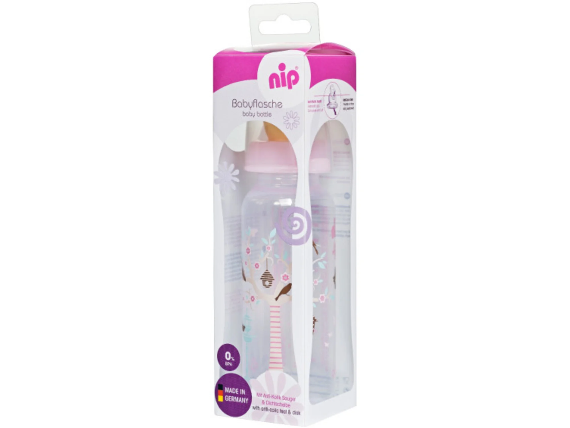 Nip PP Flašica Family Girl 250ml kaučuk cucla 6+