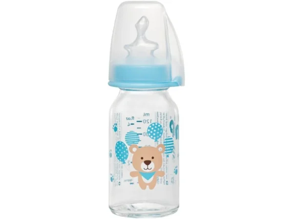 NIP Staklena Flašica za dečake, 125ml, 0M+