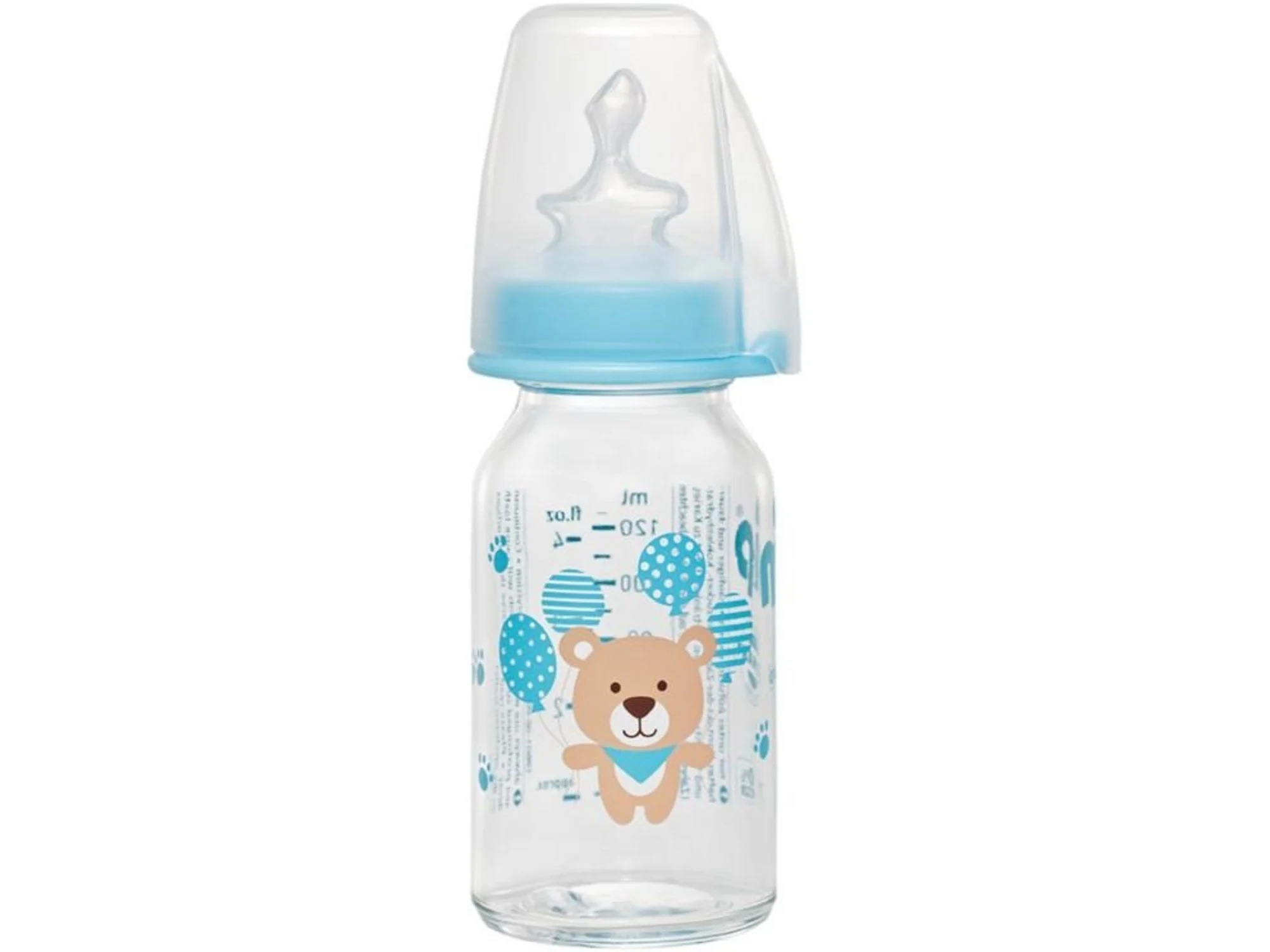 NIP Staklena Flašica za dečake, 125ml, 0M+