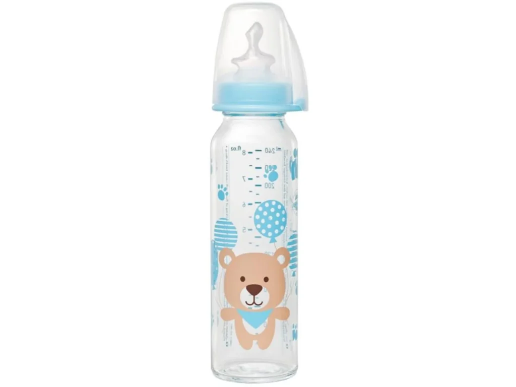 NIP Staklena Flašica za dečake, 250ml, 0M+