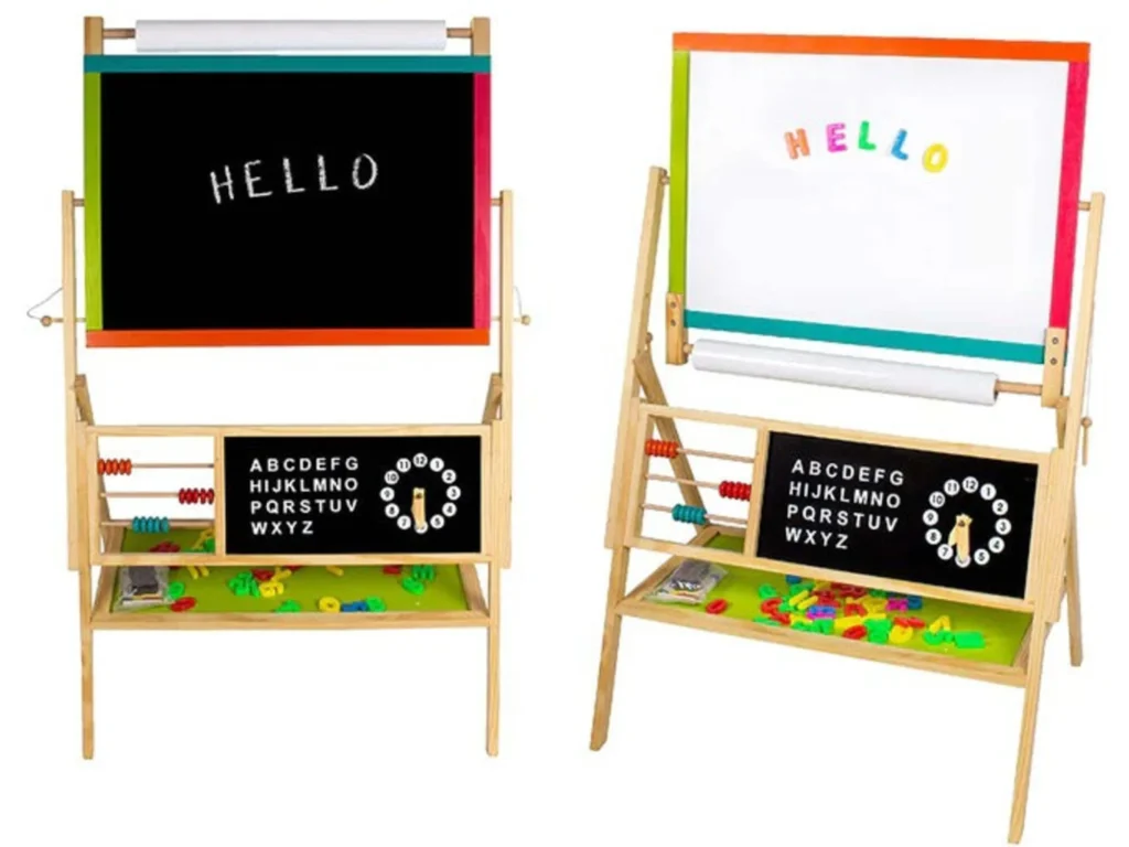 Kinder home Dečija drvena tabla - stativ 3 u 1